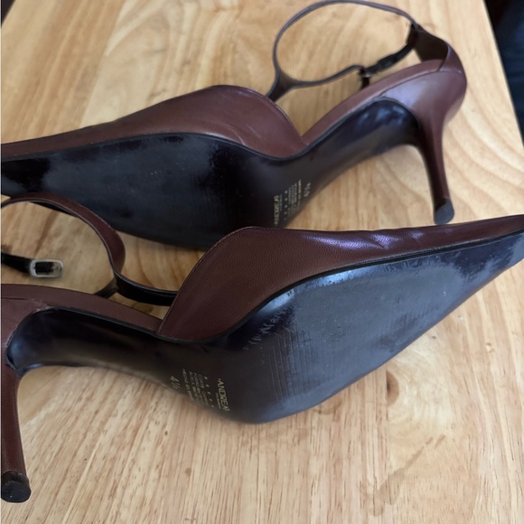 Andrea Brown Heels with Ankle Straps Size 7,5 - Picture 8 of 9
